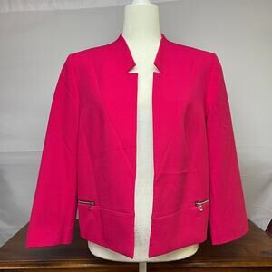 Barbiecore Blazer Pink Tahari Arthur S Levine Womens 12 Workwear Suit Jacket